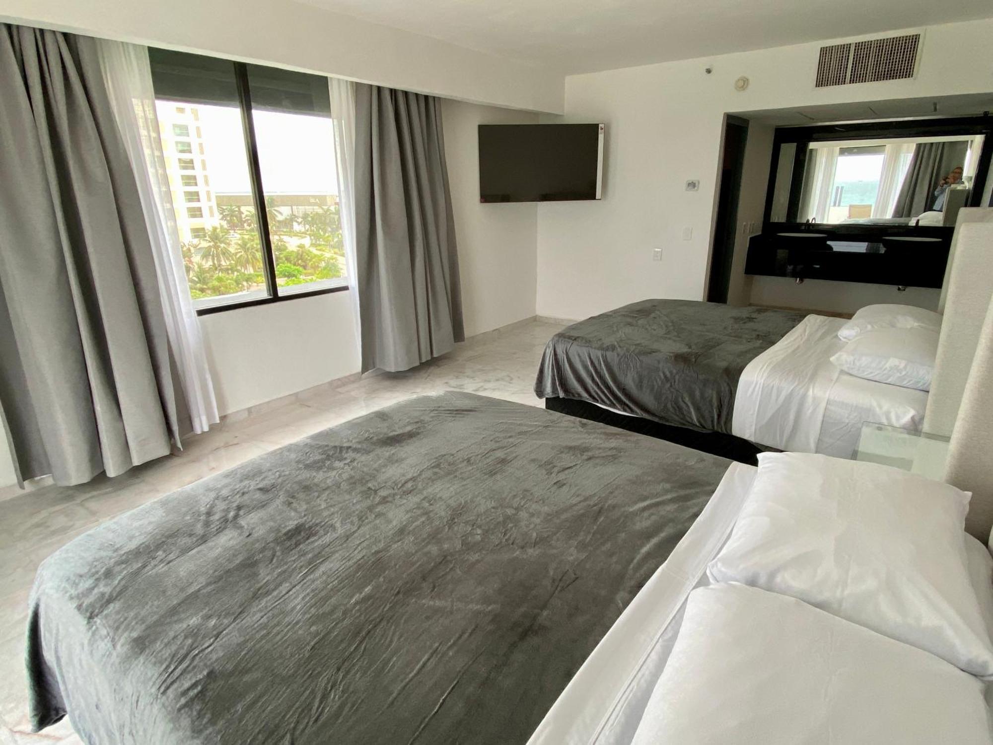 Condo In Ocean Front Resort Cancún Quarto foto