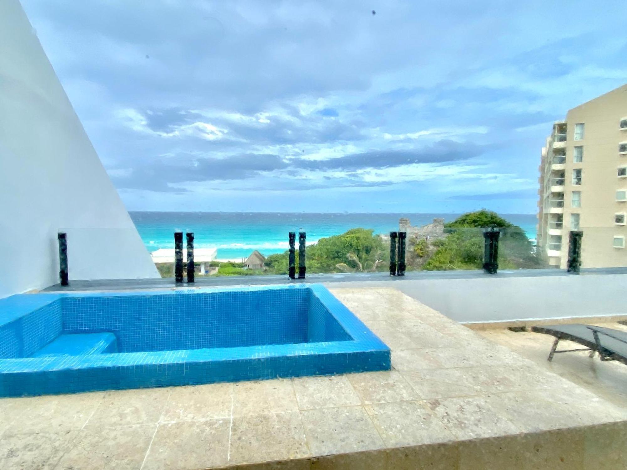 Condo In Ocean Front Resort Cancún Quarto foto